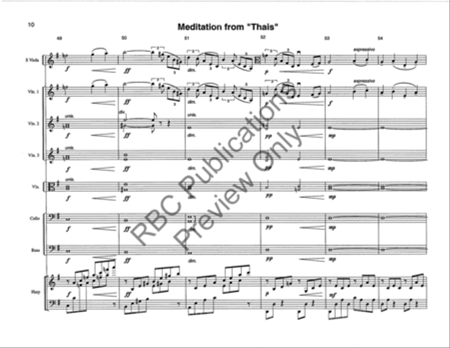 Meditation From Thais Viola W/Orch String Orchestra scores gallery preview page 13