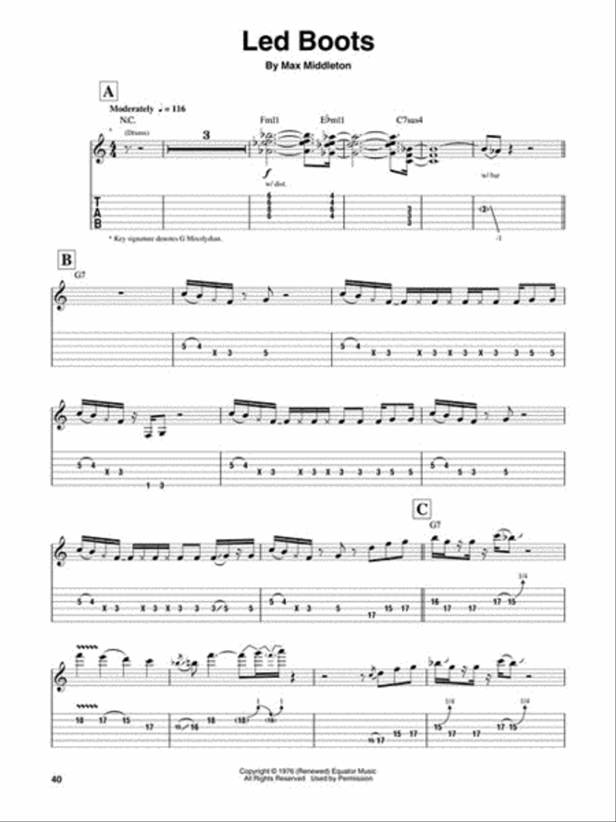 Jeff Beck Guitar Tablature scores gallery preview page 7
