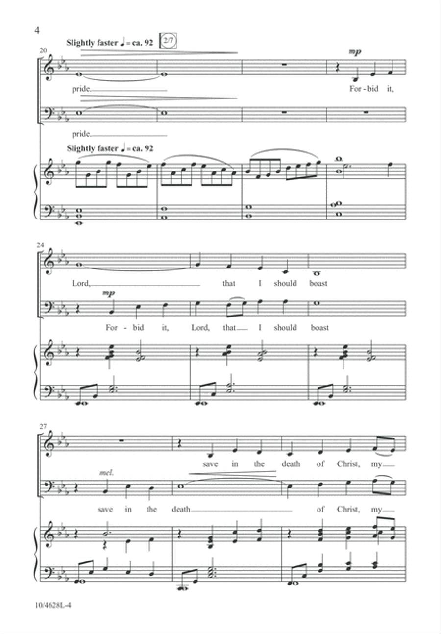 When I Survey the Wondrous Cross 4-Part scores gallery preview page 5