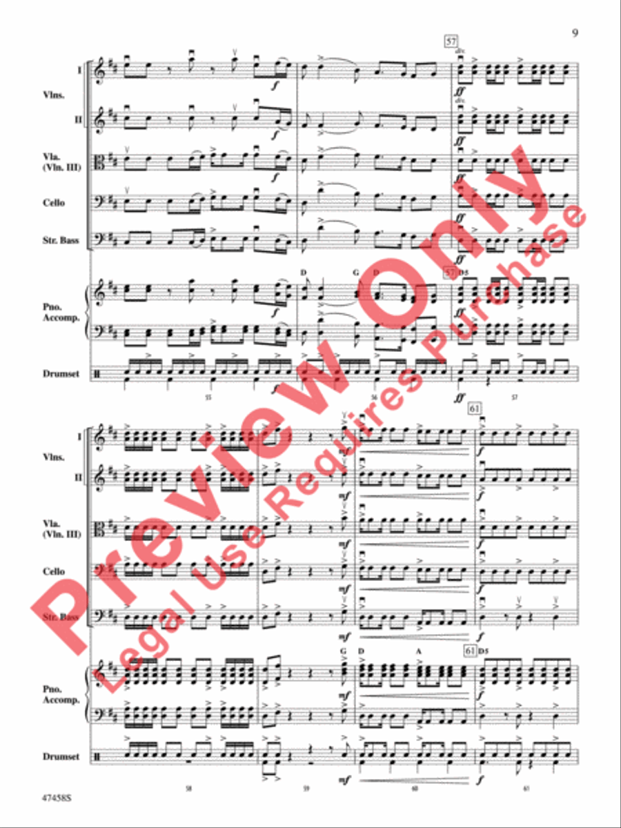 Hoedown at the Holidays String Orchestra scores gallery preview page 10