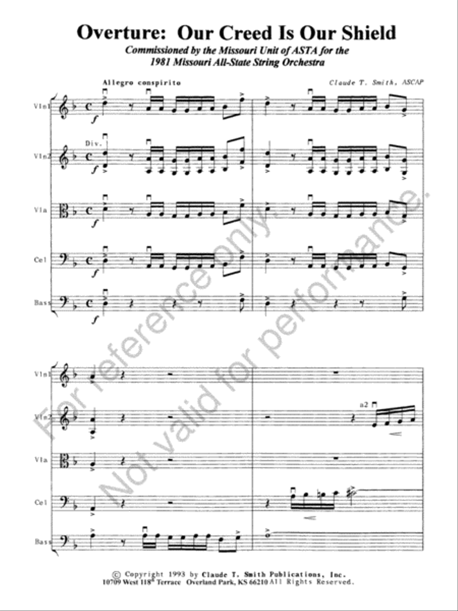 Our Creed Is Our Shield String Orchestra scores gallery preview page 3