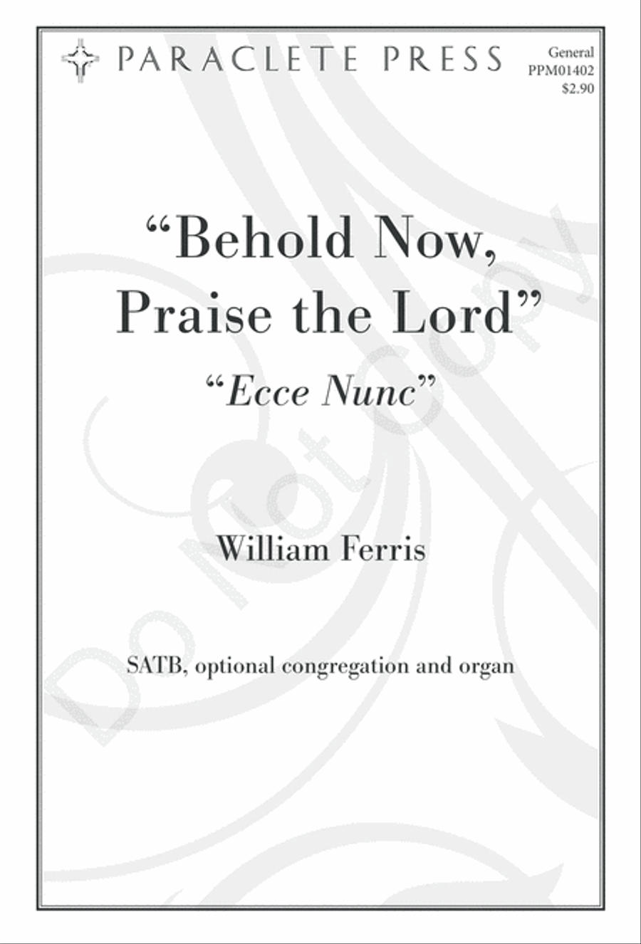 Behold Now, Praise the Lord 4-Part scores gallery preview page 2