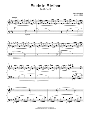 Etude In E Minor, Op. 47, No. 15