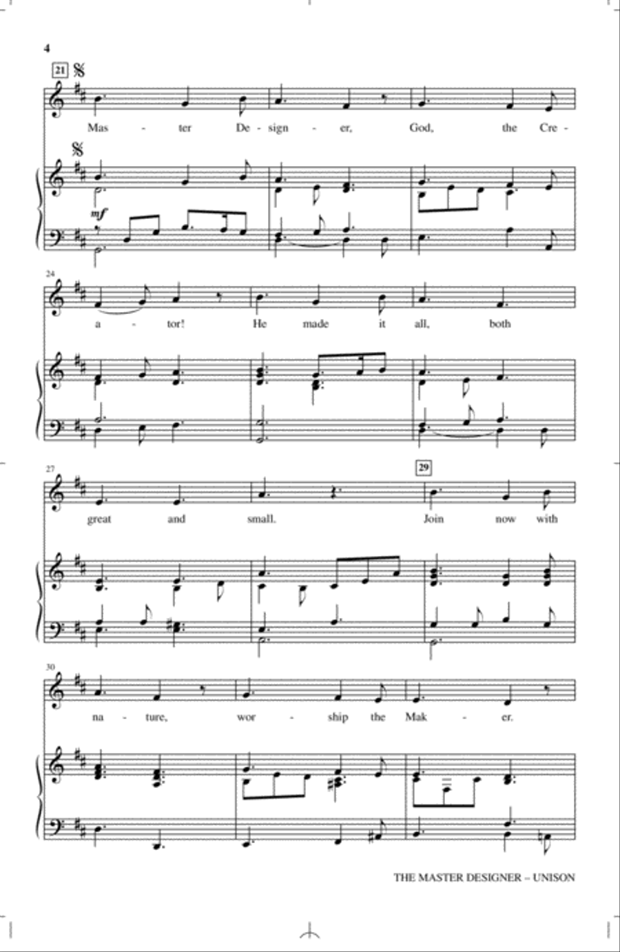 The Master Designer The Master Designer Unison Choir scores gallery preview page 3