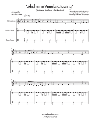National Anthem Of Ukraine -Schche ne Vmerla Ukrainy (Percussion & Piano)