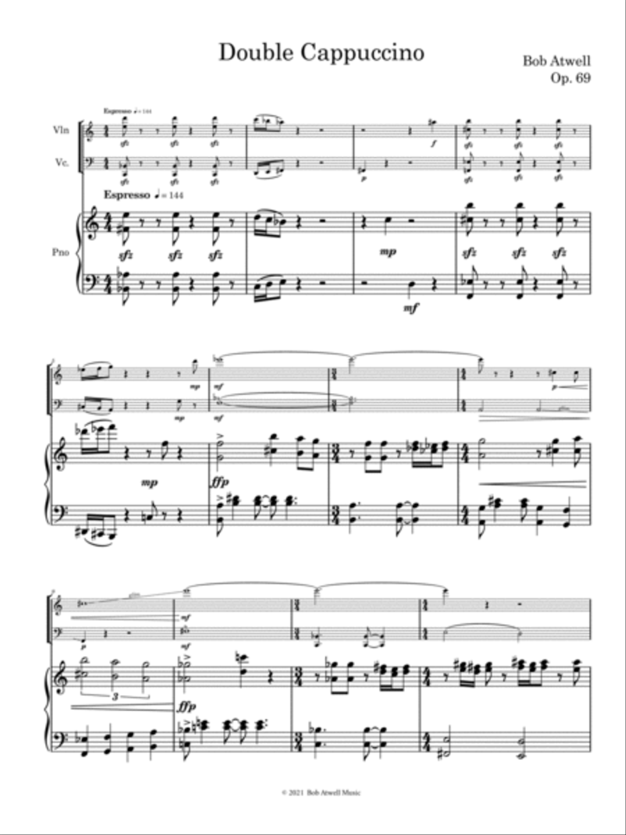 Double Cappuccino Piano Trio scores gallery preview page 3