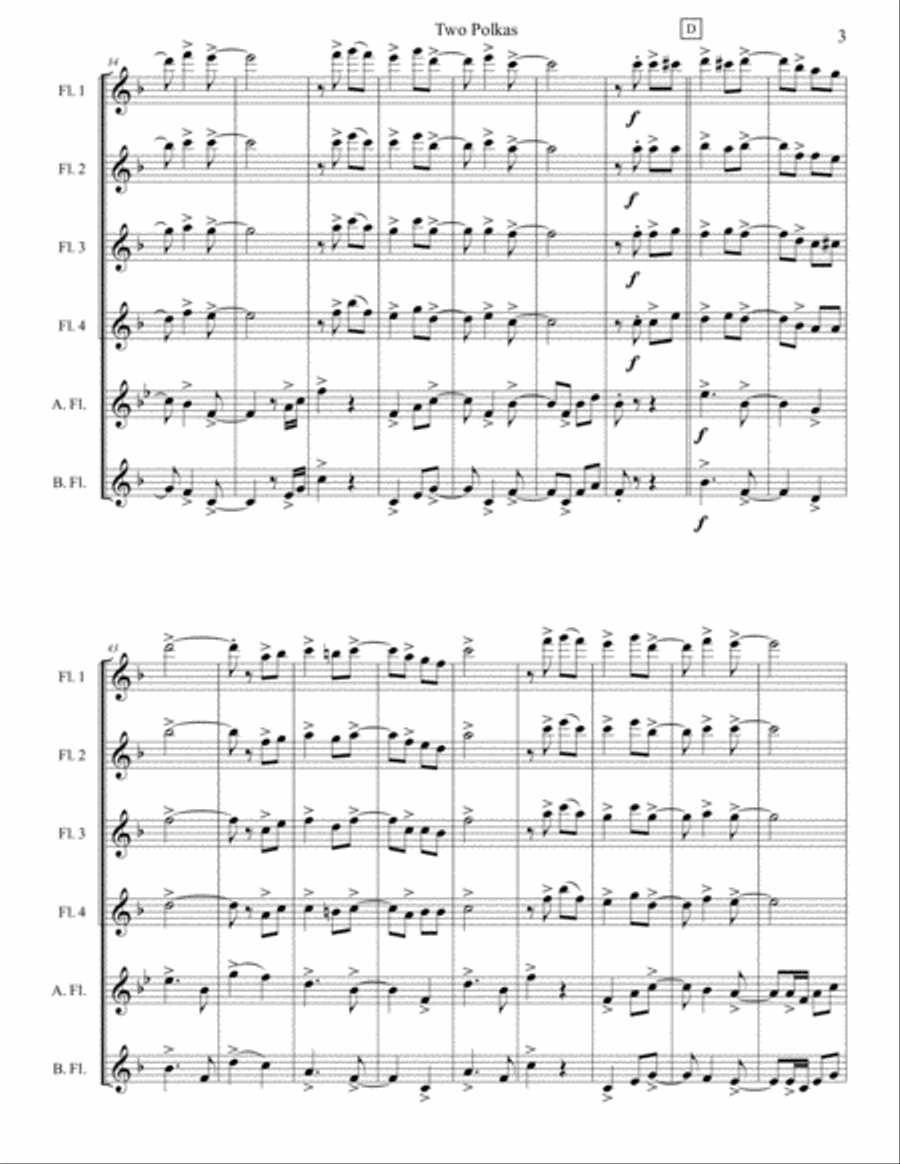 Beer Barrel Polka (traditional) Woodwind Ensemble scores gallery preview page 3