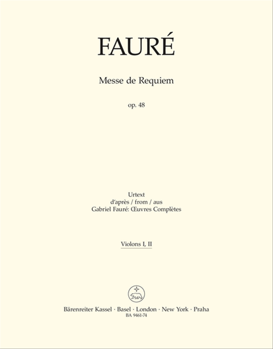 Requiem, Op. 48 Violin scores gallery preview page 1