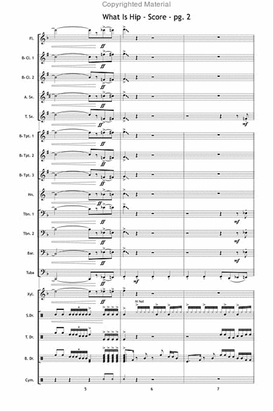 What Is Hip What Is Hip Marching Band scores gallery preview page 3