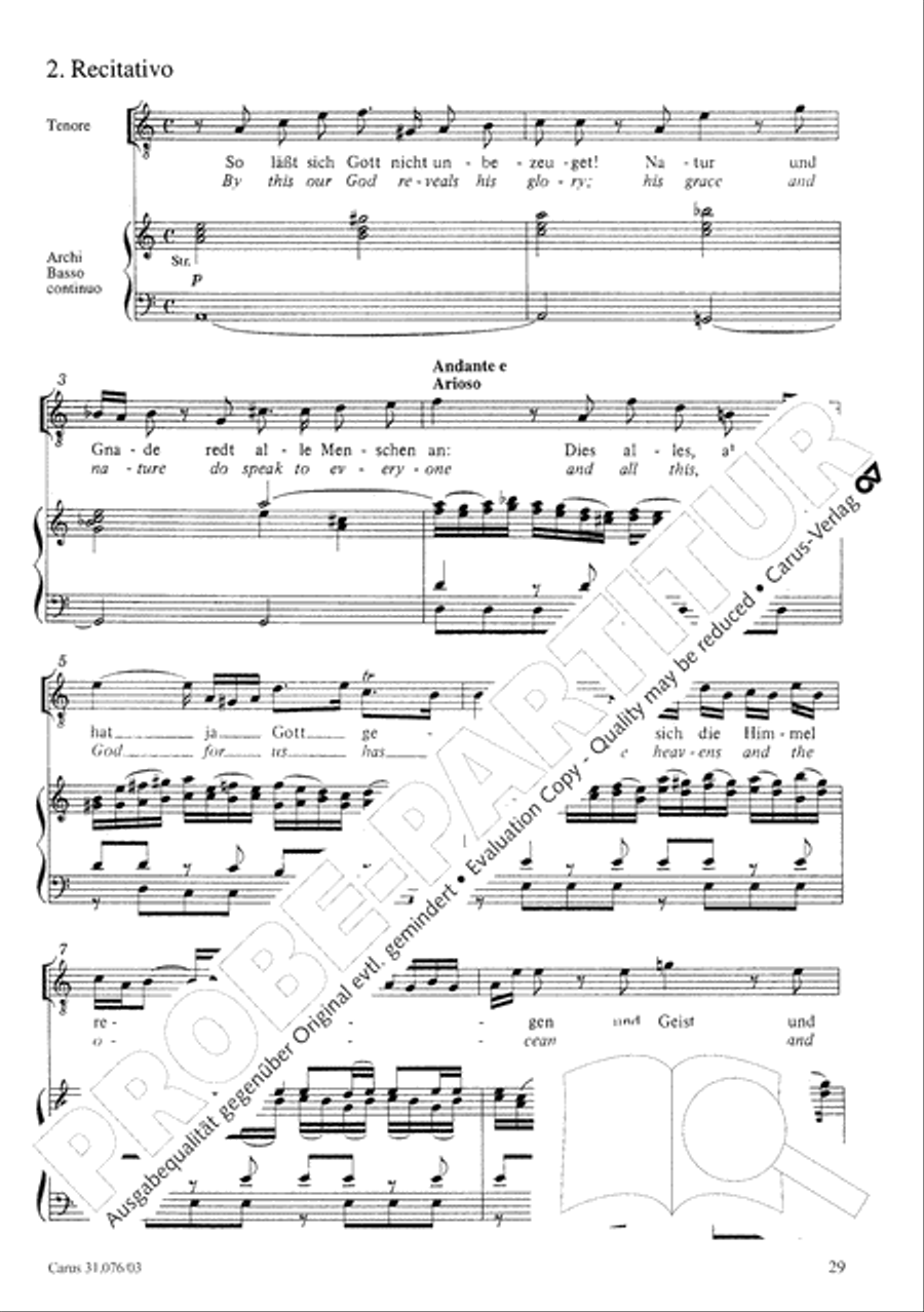 The heavens are telling the Father's glory (Die Himmel erzahlen die Ehre Gottes) 4-Part scores gallery preview page 30