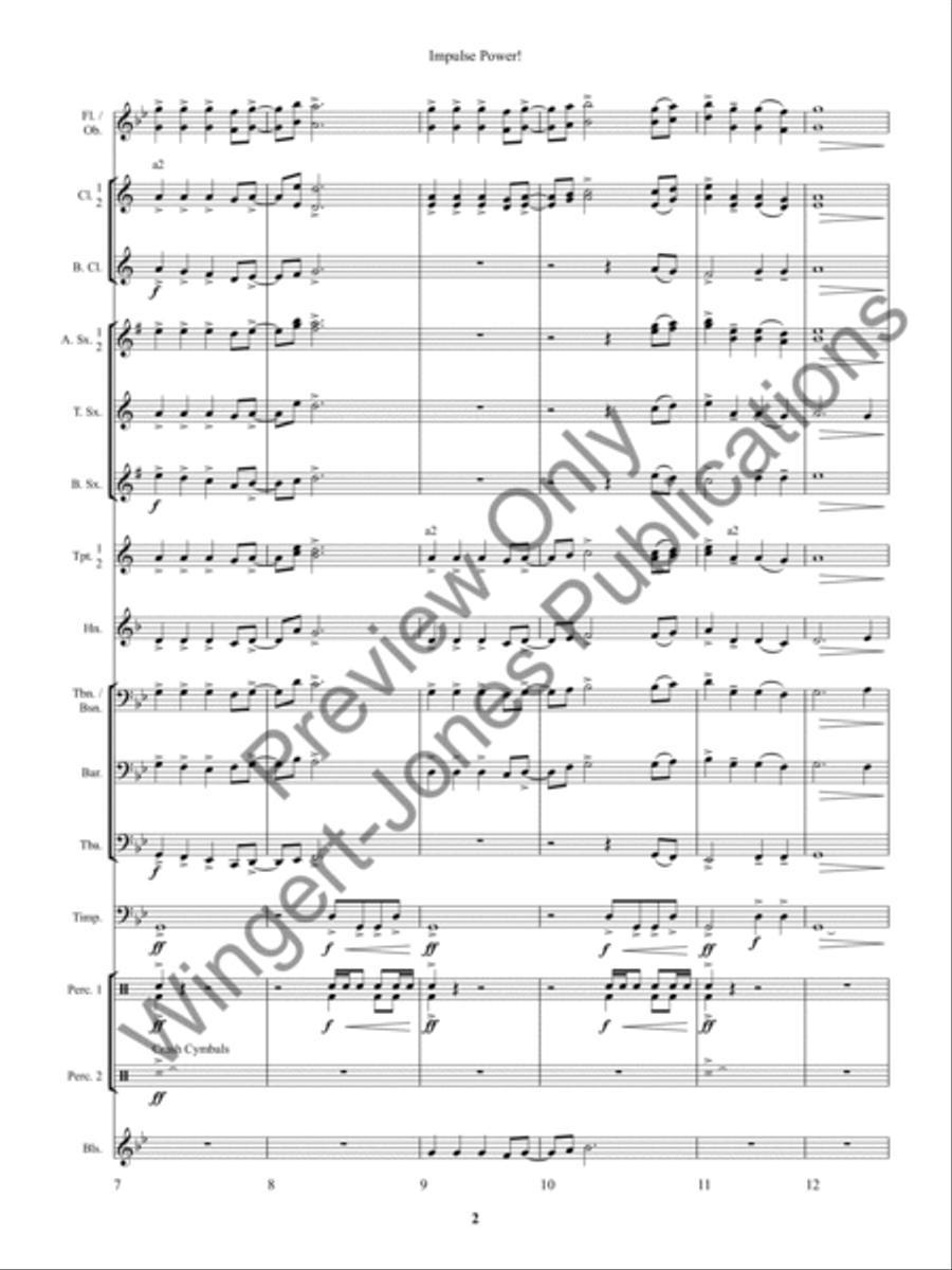 Impulse Power! Concert Band scores gallery preview page 6
