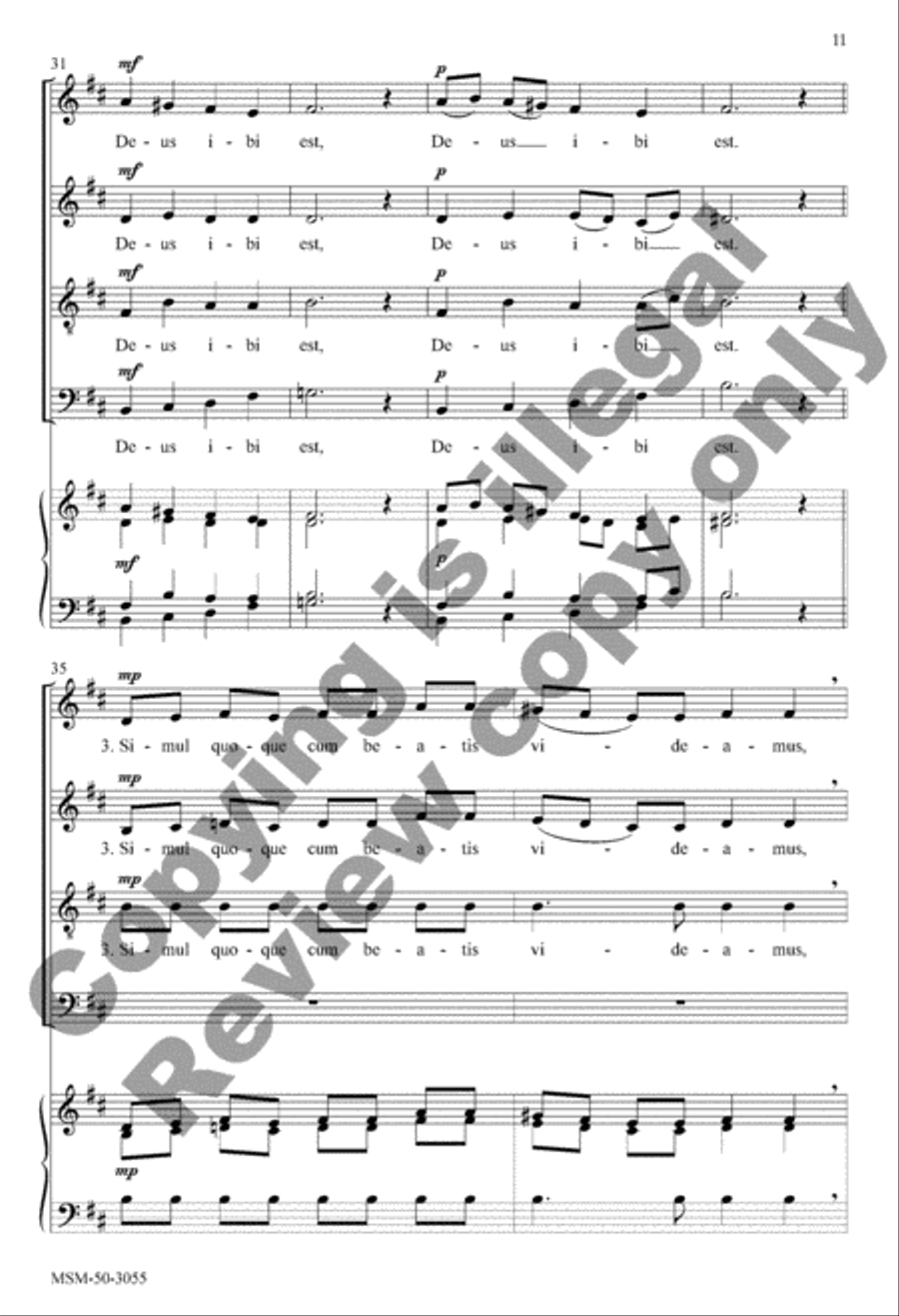 Ubi caritas 4-Part scores gallery preview page 9