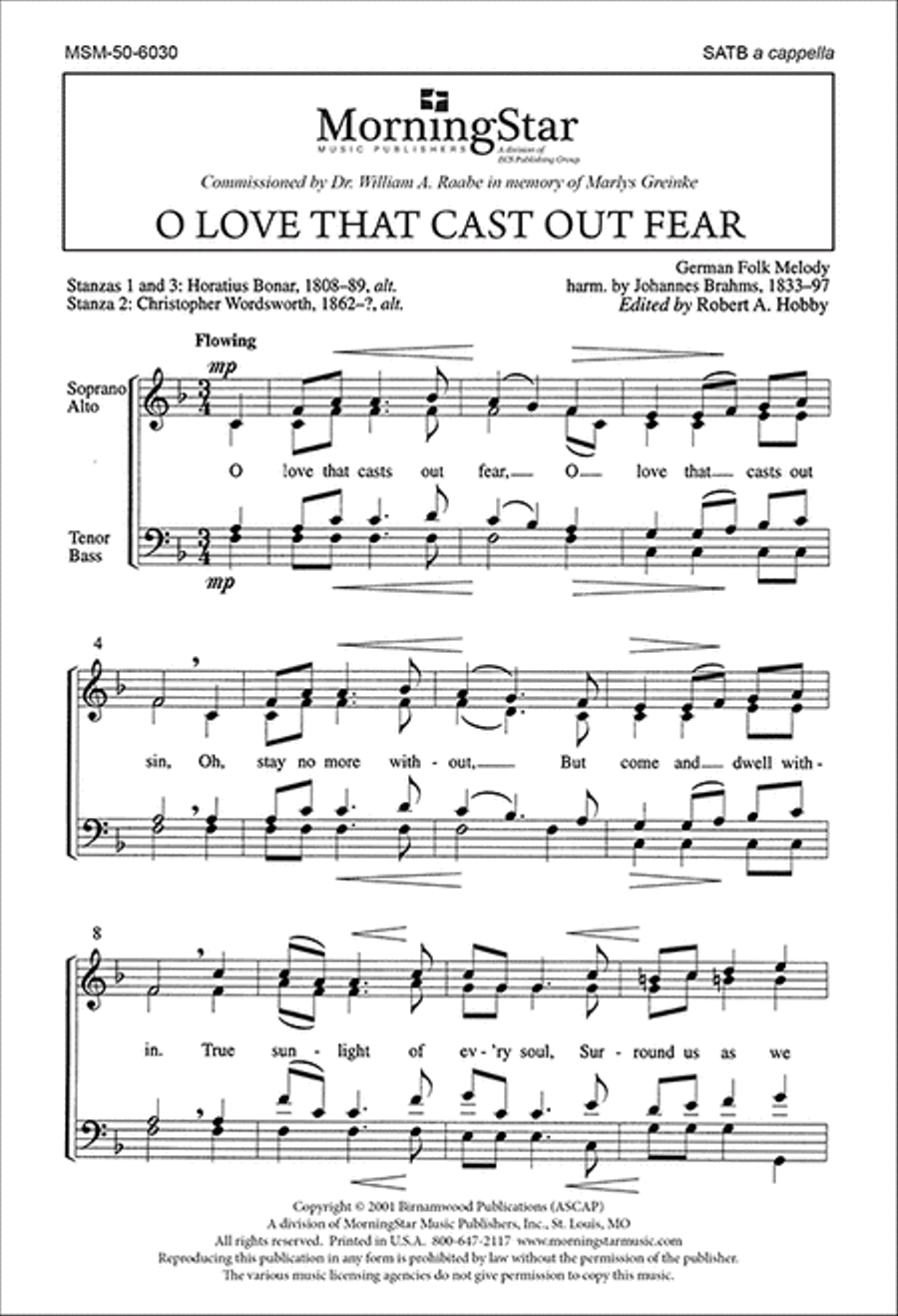 O Love that Casts out Fear 4-Part scores gallery preview page 1