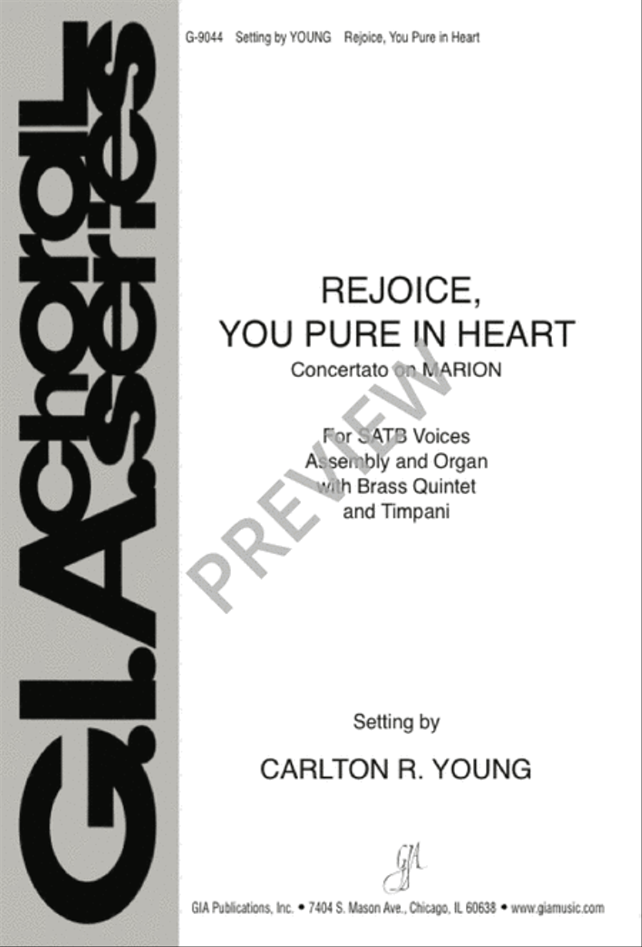 Rejoice, You Pure in Heart 4-Part scores gallery preview page 2