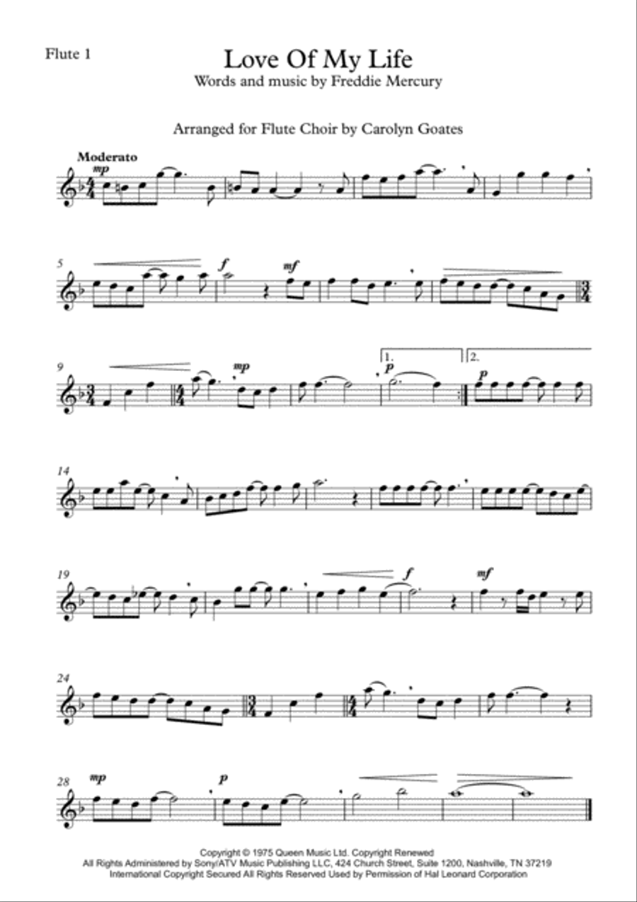 Love Of My Life Woodwind Ensemble scores gallery preview page 3