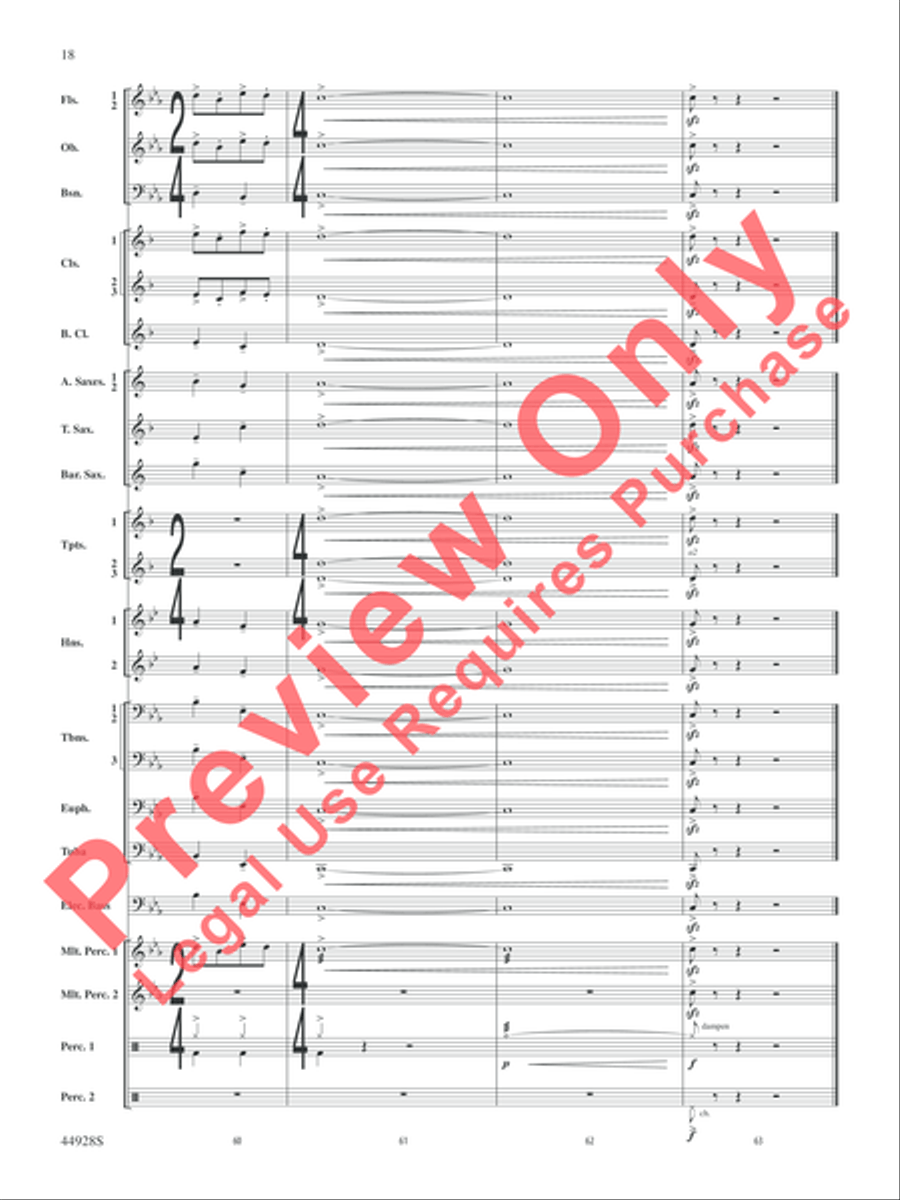 Dreams of Fireflies (On a Christmas Night) Concert Band scores gallery preview page 36