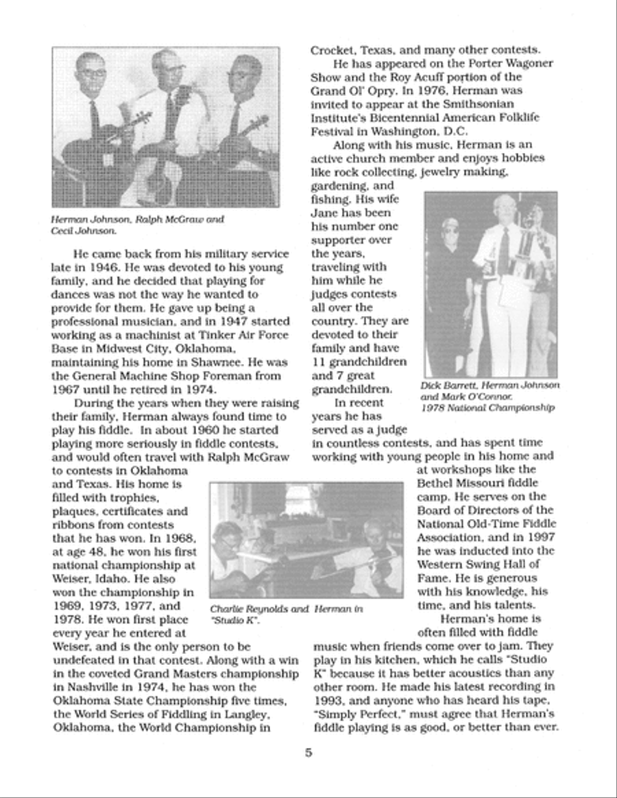 Herman Johnson Master Fiddler Violin scores gallery preview page 6