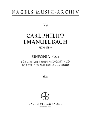Sinfonie fur Streicher und Basso continuo C major Wq 182/3