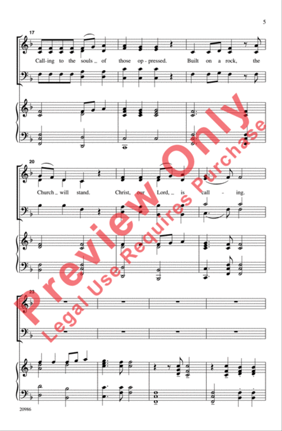 Built on a Rock 4-Part scores gallery preview page 5