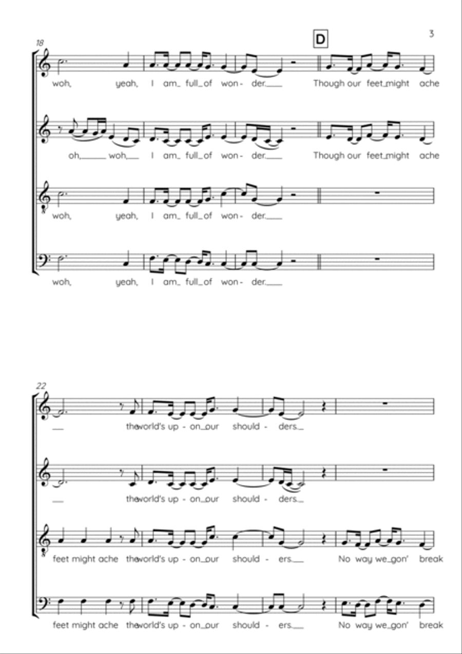 Wonder 4-Part scores gallery preview page 3