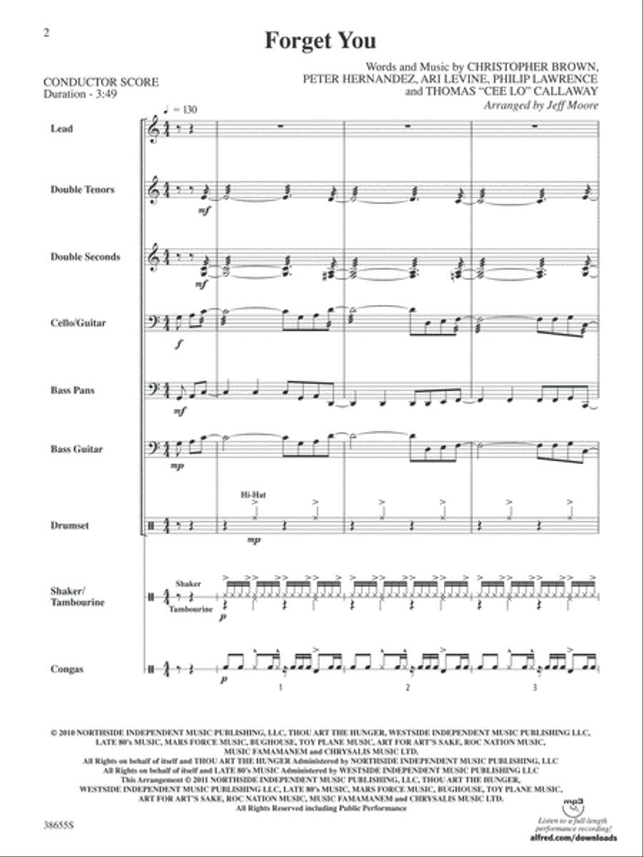 Forget You Forget You Steel Drum Band scores gallery preview page 3