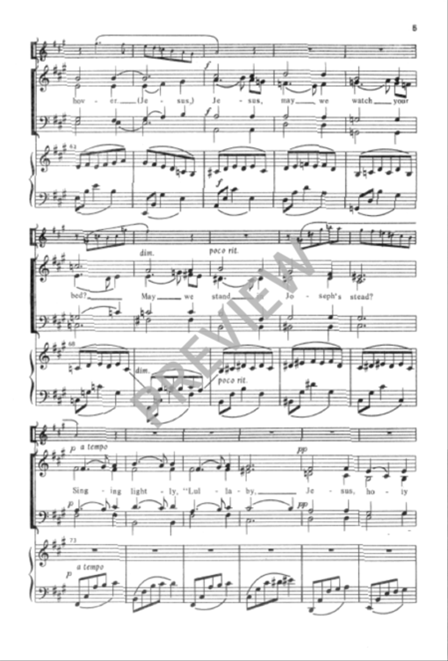 Jesus, Tiny Child 4-Part scores gallery preview page 6