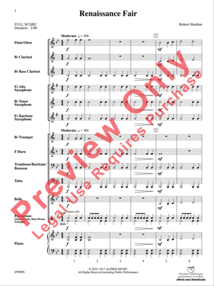 Renaissance Fair Concert Band scores gallery preview page 3