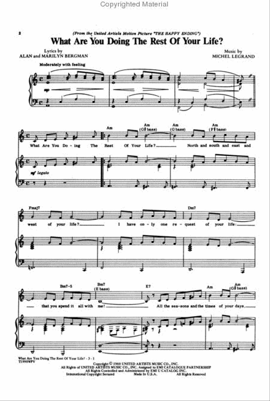 What Are You Doing the Rest of Your Life? Small Ensemble scores gallery preview page 2