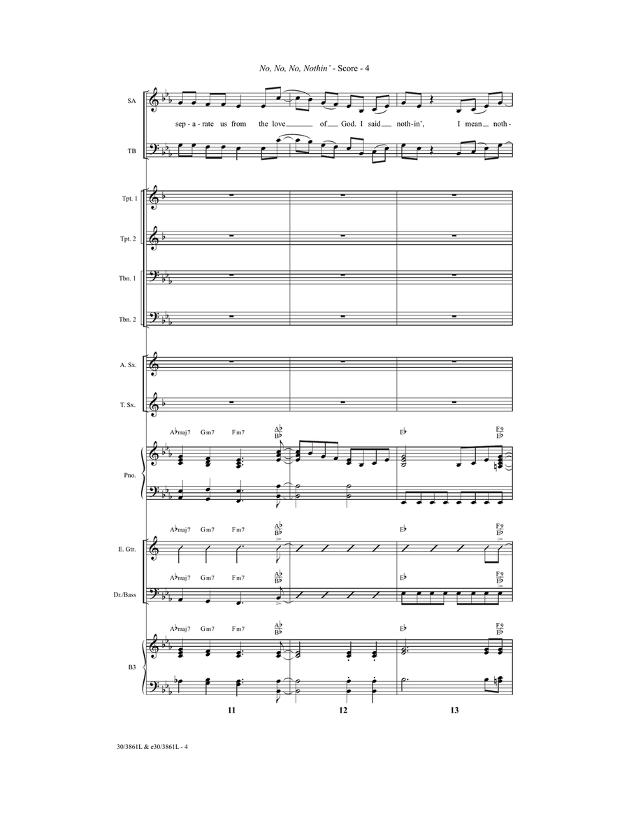 No, No, No, Nothin' - Downloadable Instrumental Ensemble Score and Parts Set of Parts scores gallery preview page 6