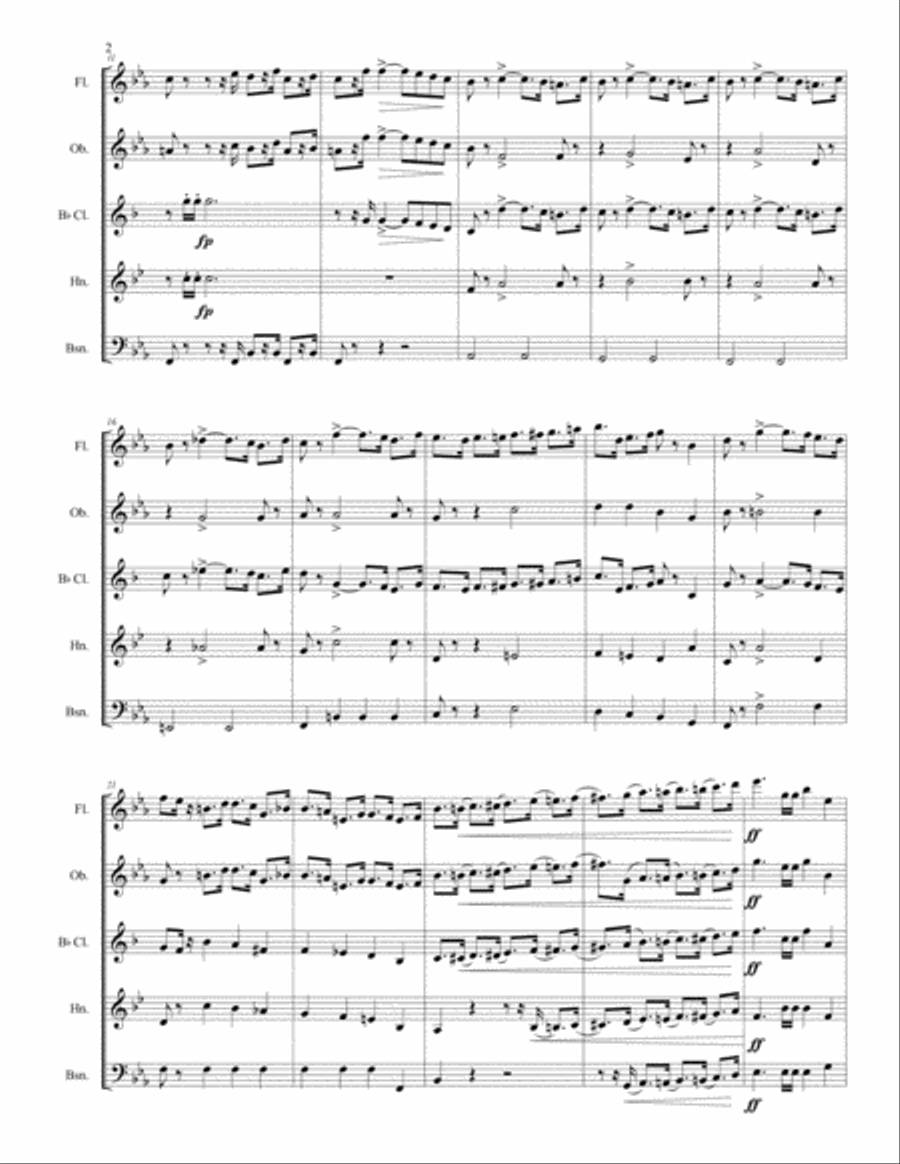 Triumphal March from Aida Woodwind Quintet scores gallery preview page 2
