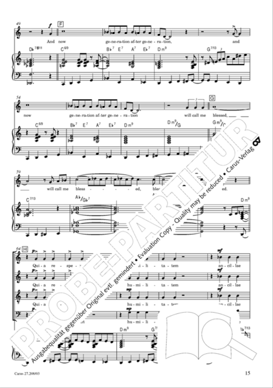 Magnificat Magnificat 4-Part scores gallery preview page 16