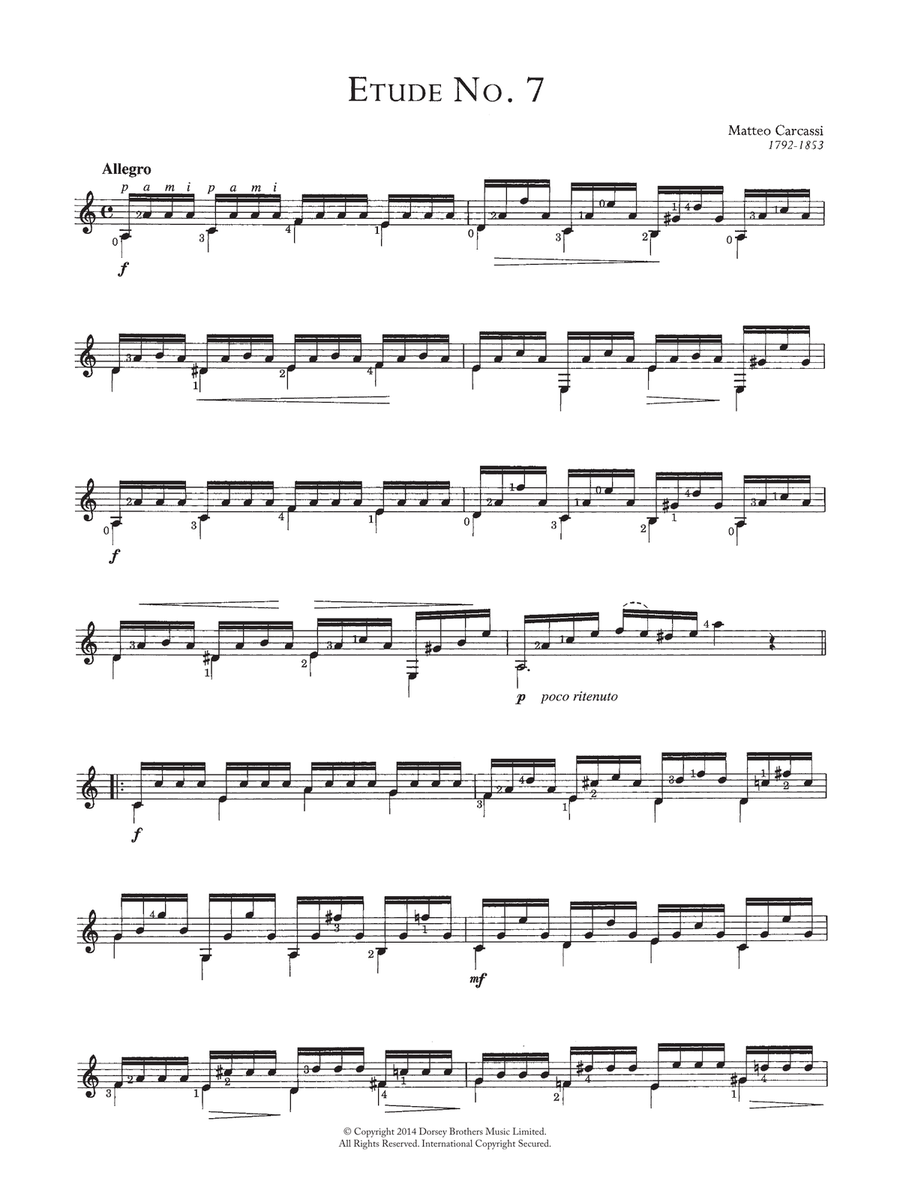 Etude No. 7 Etude No. 7 Acoustic Guitar scores gallery preview page 1