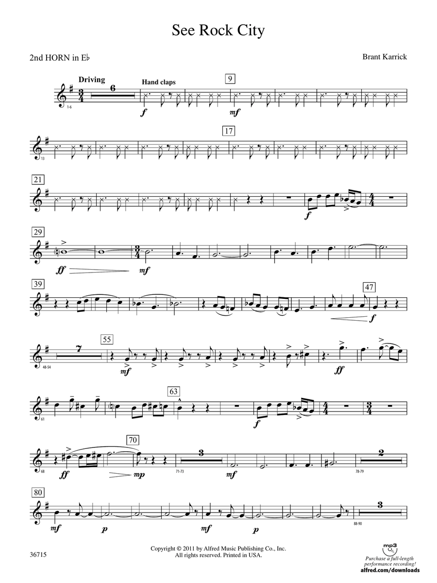 See Rock City: (World Part) 2nd Horn in E-flat