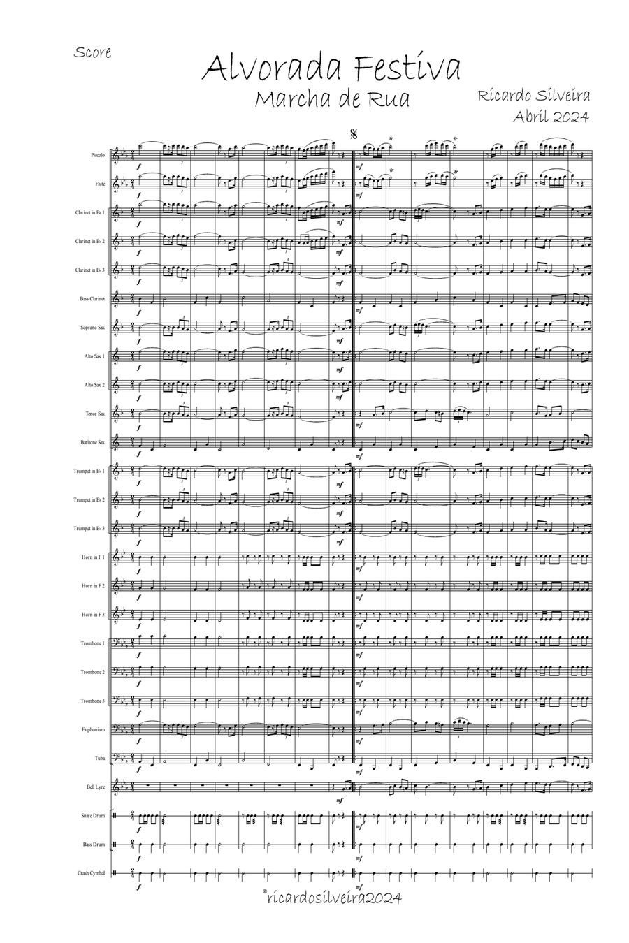 Alvorada Festiva Marching Band scores gallery preview page 3