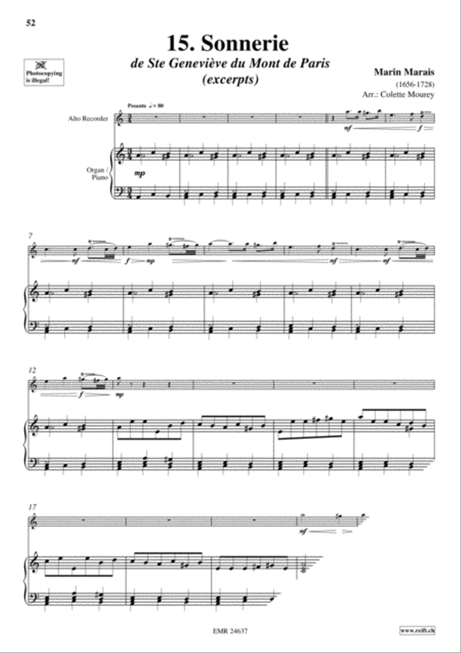 40 Greatest Baroque Hits Volume 2 Alto Recorder scores gallery preview page 17