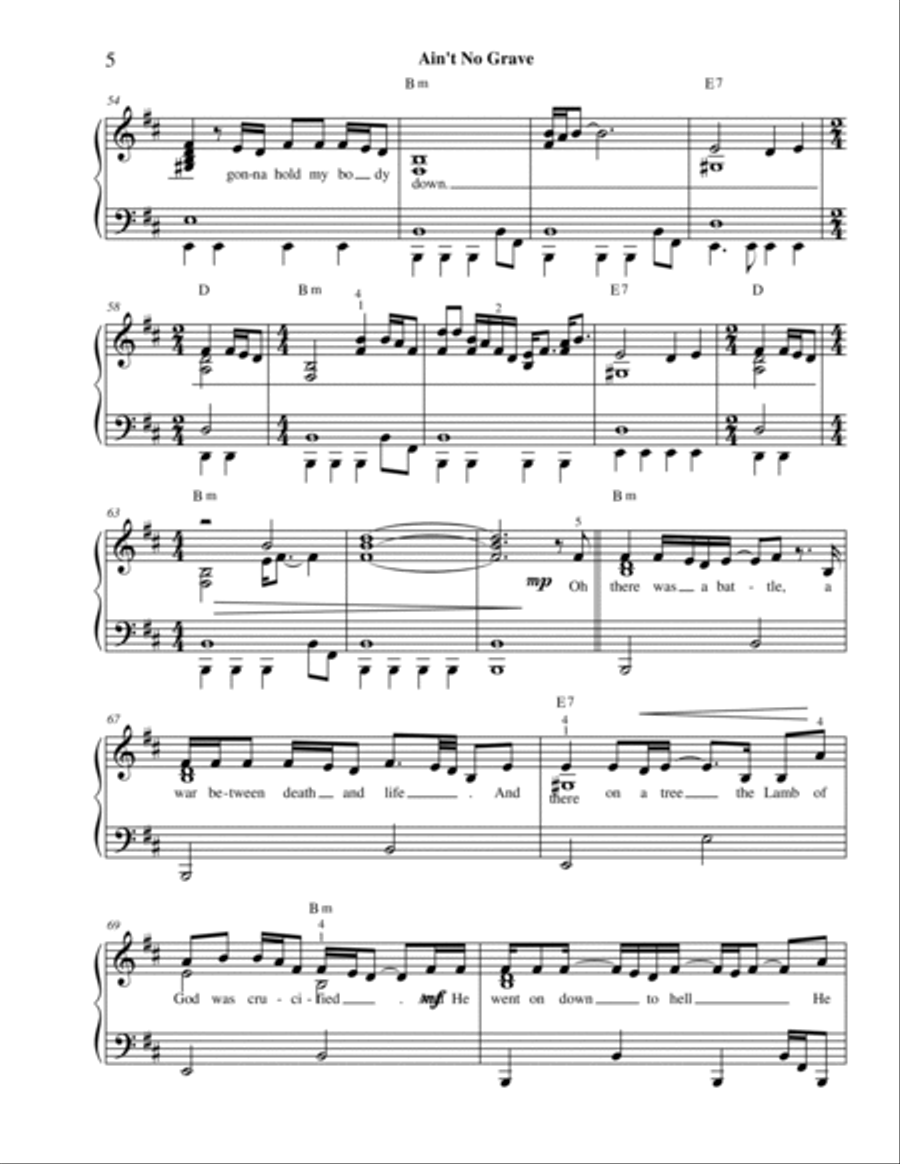 Ain't No Grave Voice scores gallery preview page 6