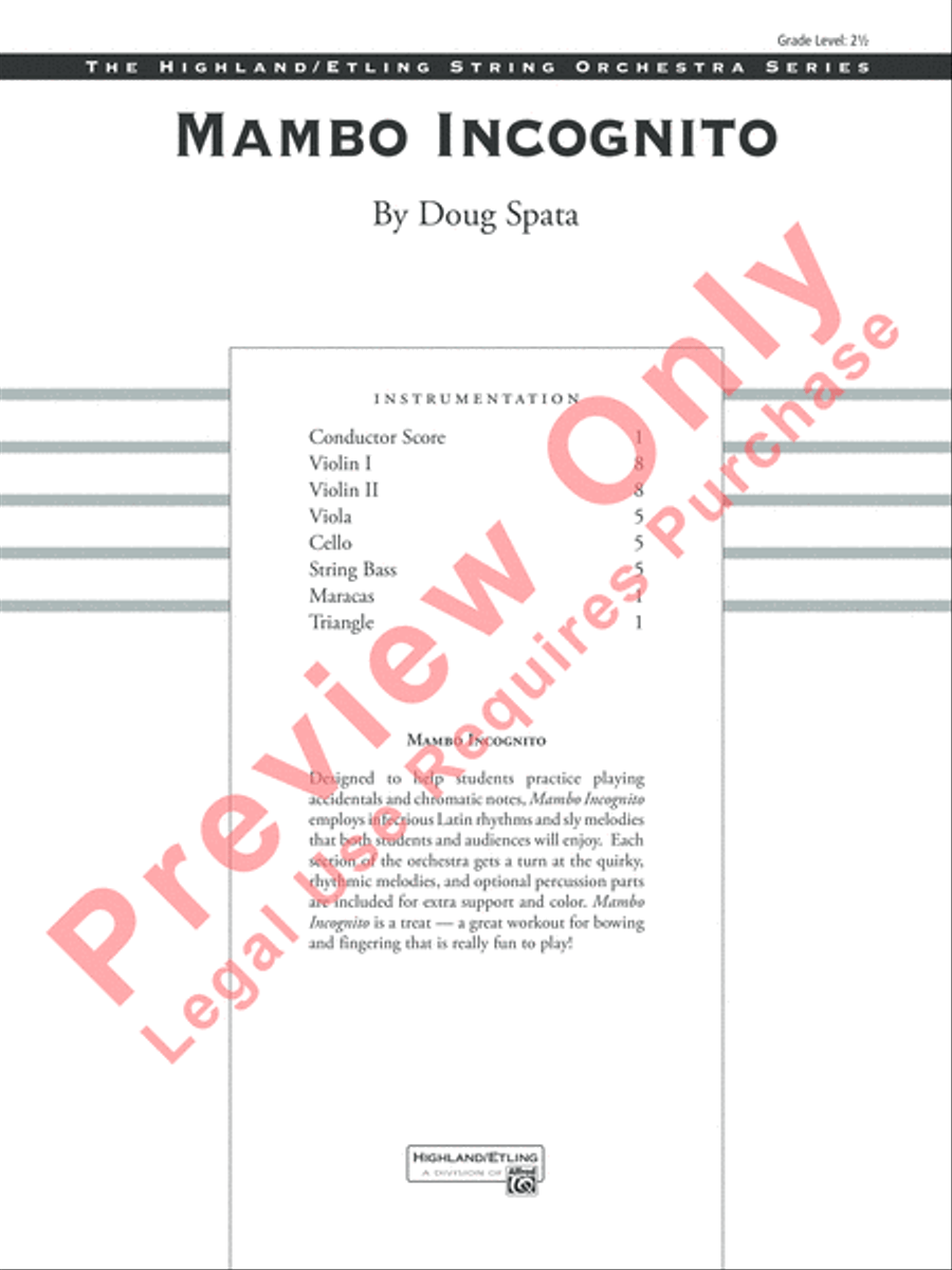 Mambo Incognito Mambo Incognito String Orchestra scores gallery preview page 2