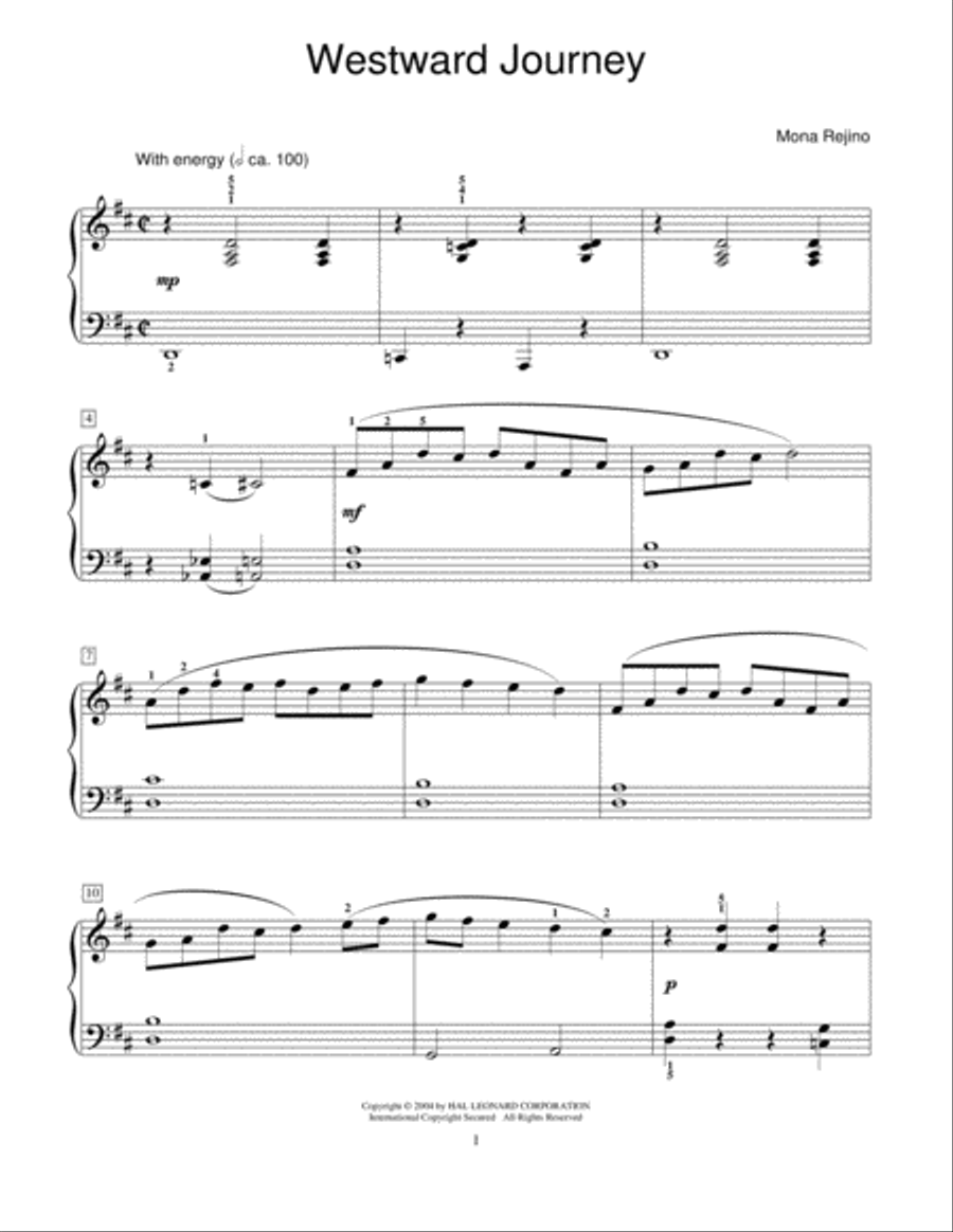 Westward Journey Piano Method scores gallery preview page 1
