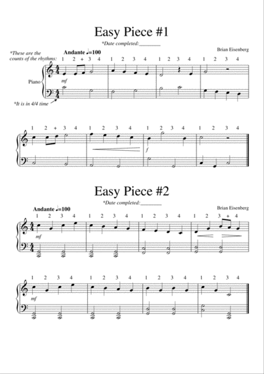 A Beginner's Piano Book