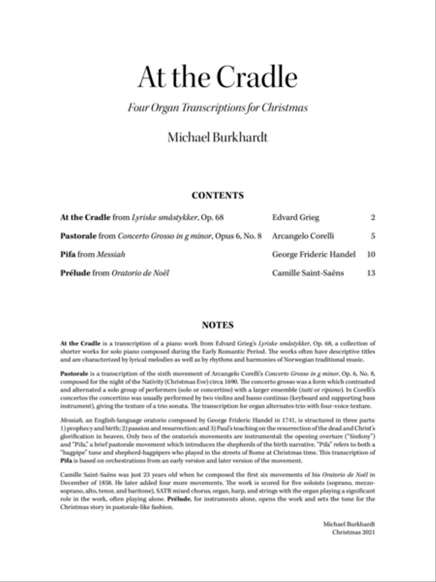 At the Cradle At the Cradle Organ scores gallery preview page 3