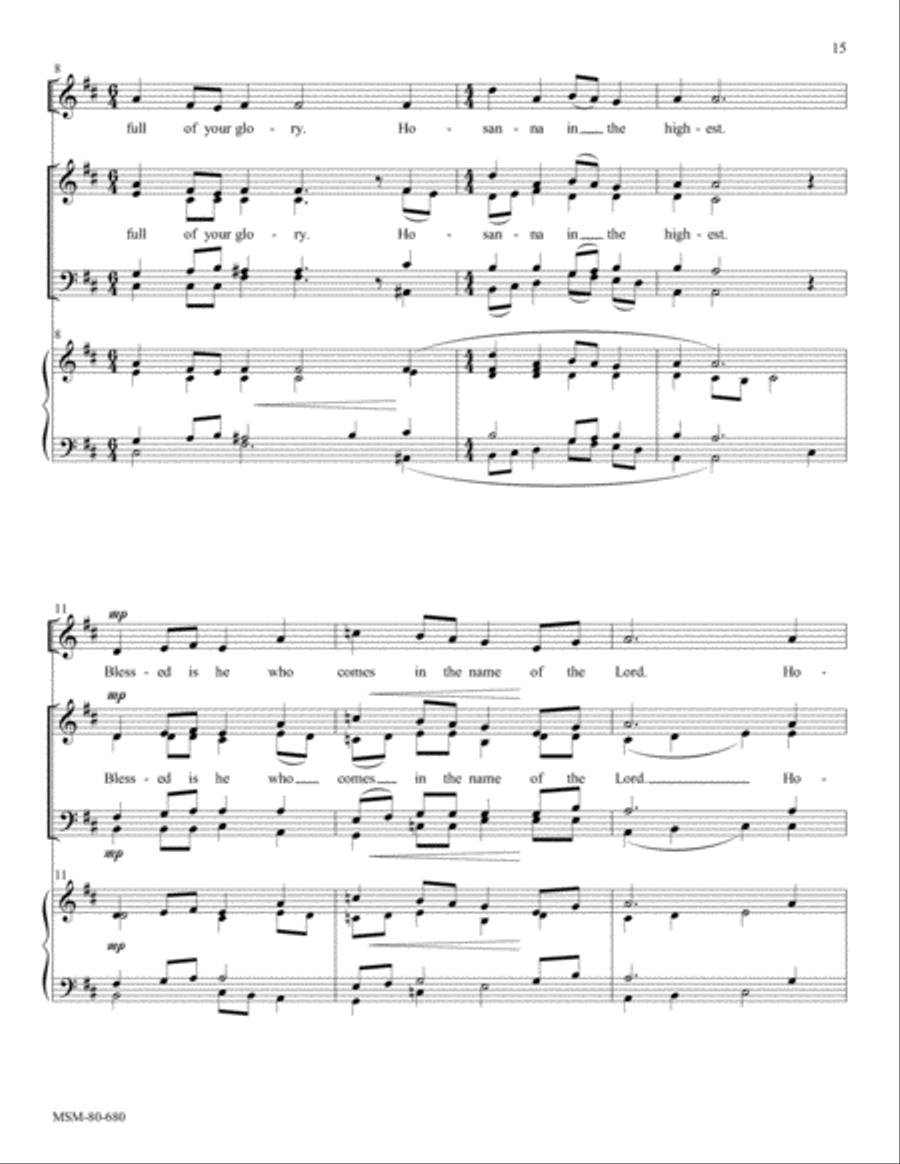 Mass of Saints Peter and Paul: Eucharistic Acclamations 4-Part scores gallery preview page 3