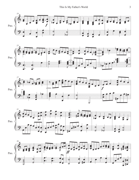 This Is My Father's World PIANO SOLO