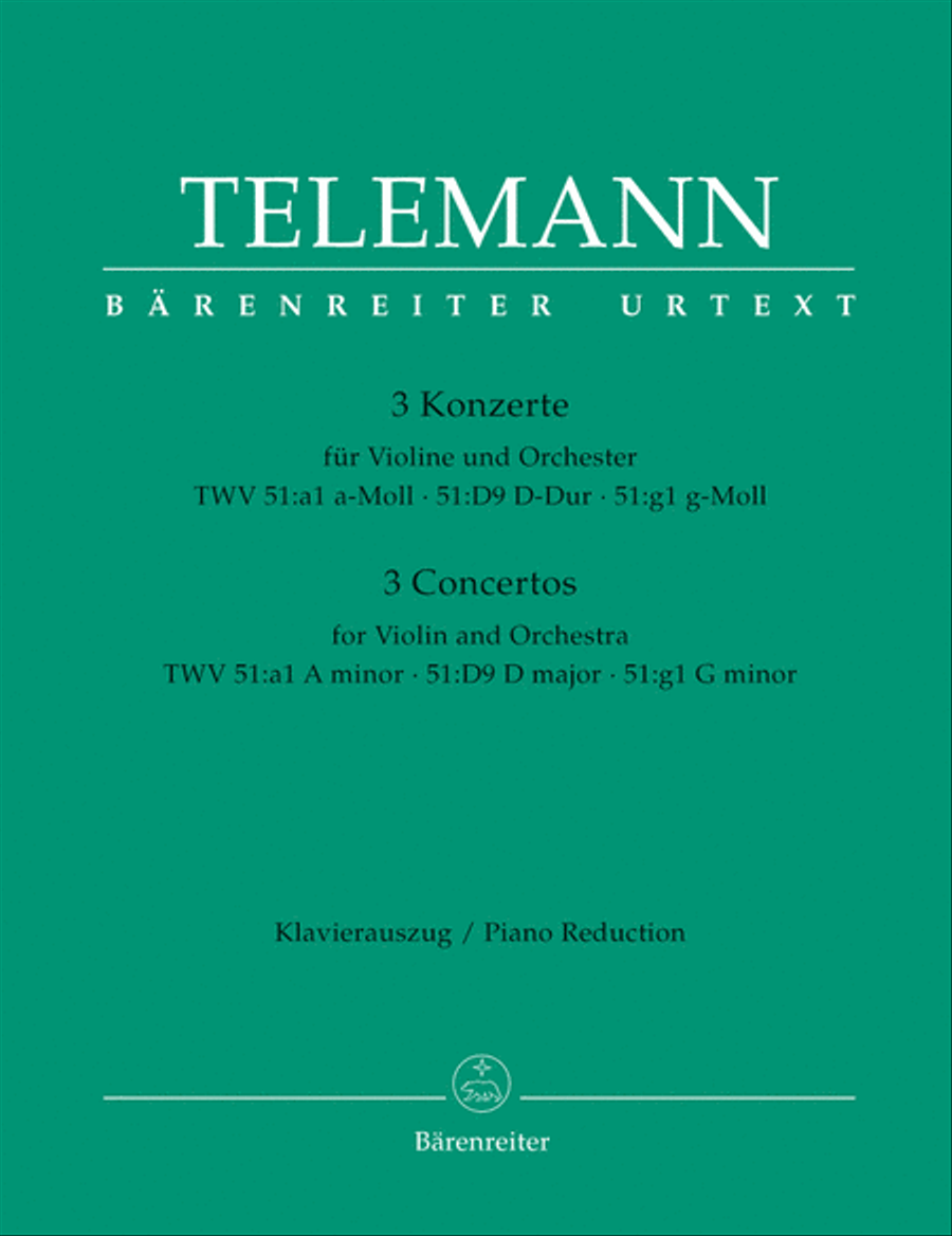 3 Concertos For Violin Violin Solo scores gallery preview page 1