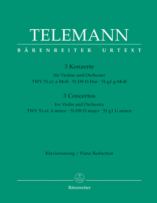 Book cover for 3 Concertos For Violin