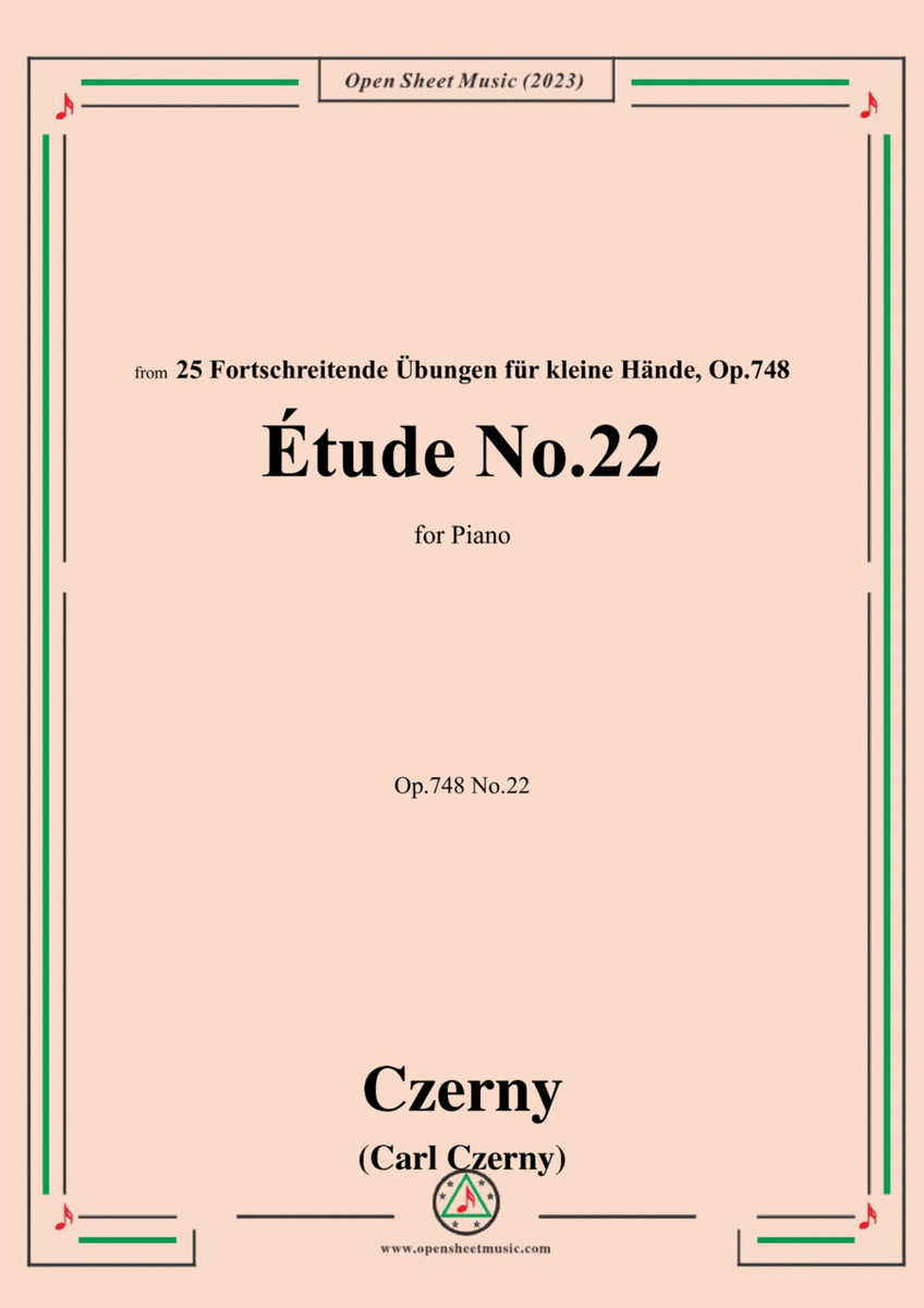 C. Czerny-Exercise No.22,Op.748 No.22 image number null
