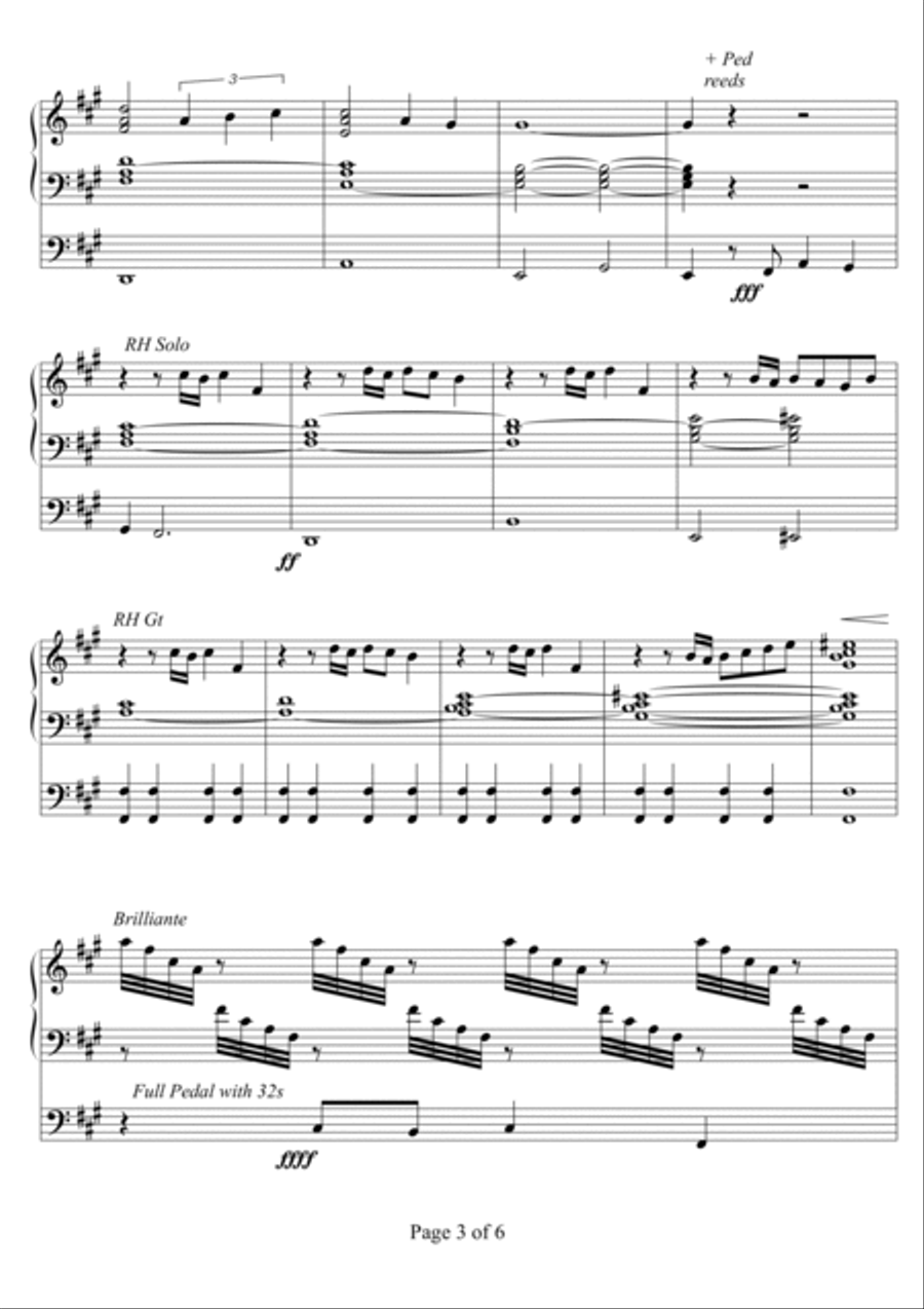 The Final Countdown Organ Solo scores gallery preview page 3