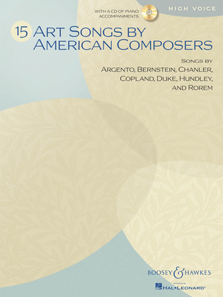 Book cover for 15 Art Songs by American Composers