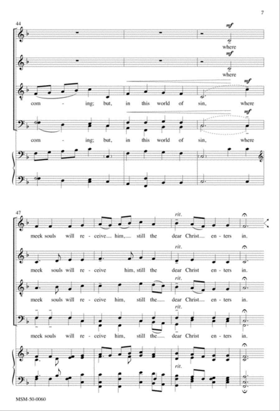 O Little Town of Bethlehem SSATB scores gallery preview page 6