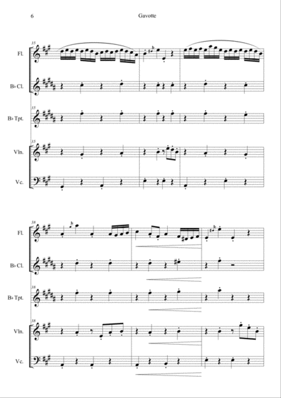 Gavotte Orchestra scores gallery preview page 6