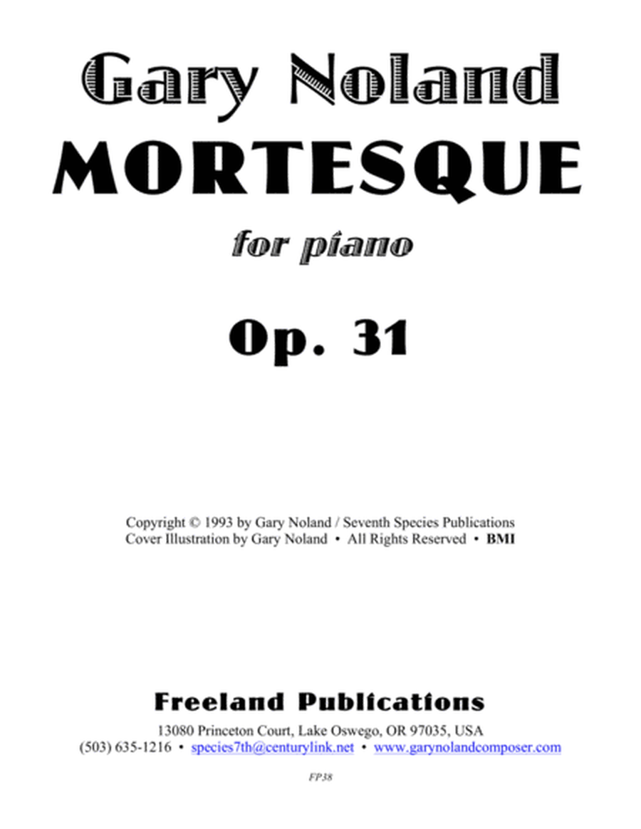 "Mortesque" for piano Op. 31
